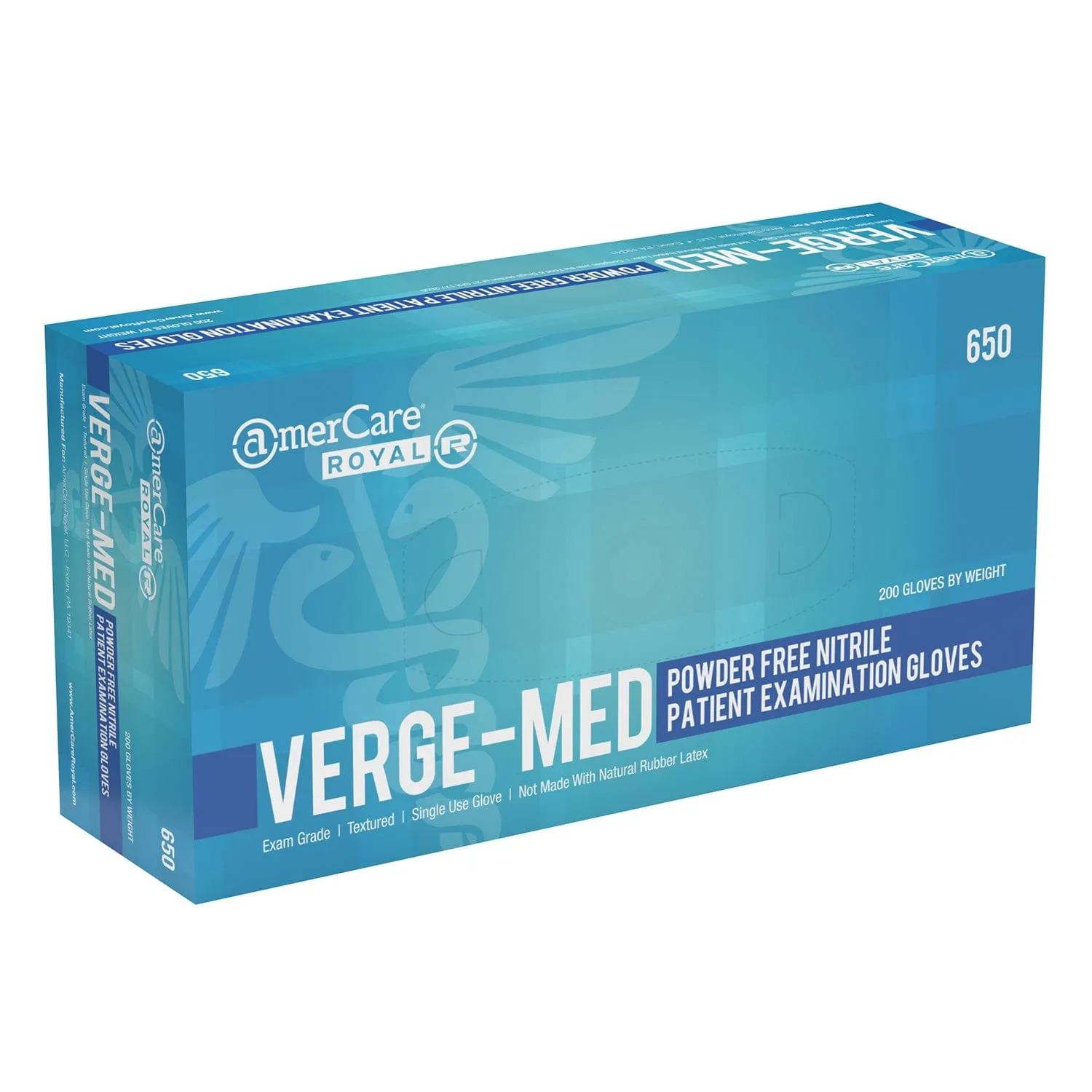 Exam Grade Powder-Free Nitrile Verge-Med Gloves (S-XL), Case of 2,000