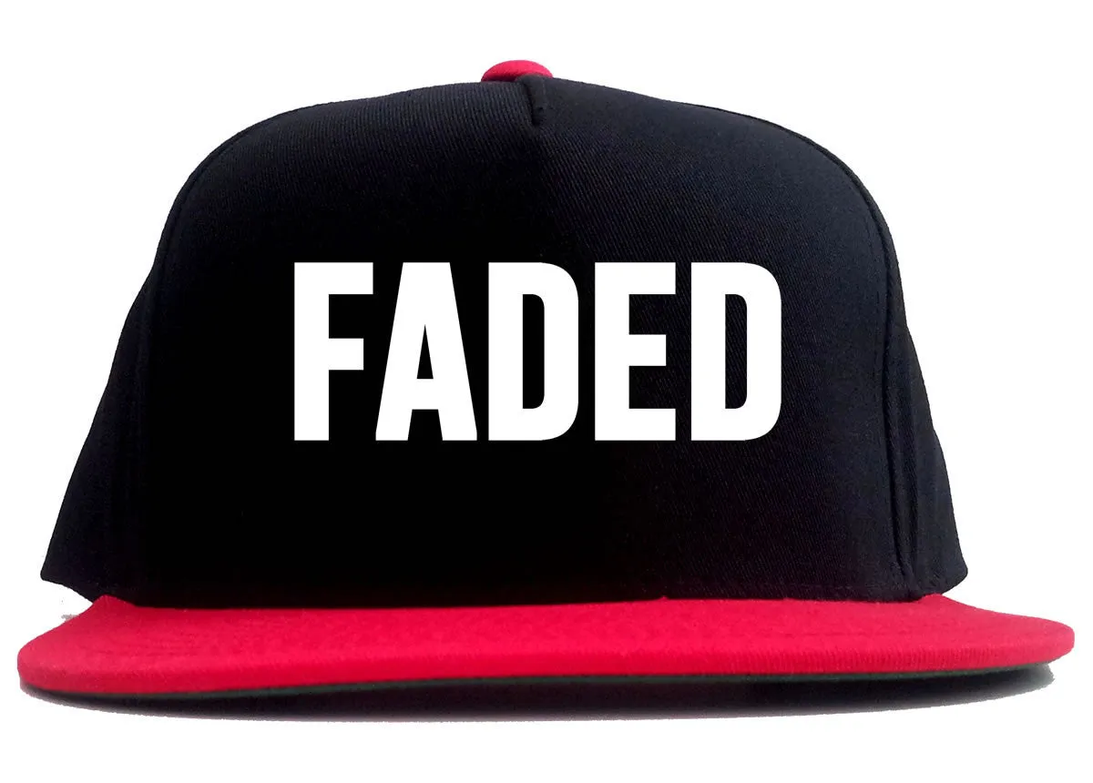 Faded Marijuana Weed Print 2 Tone Snapback Hat