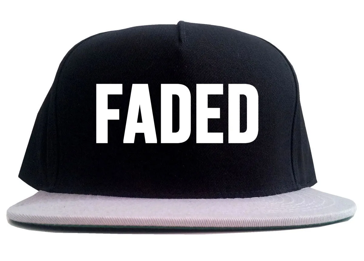 Faded Marijuana Weed Print 2 Tone Snapback Hat