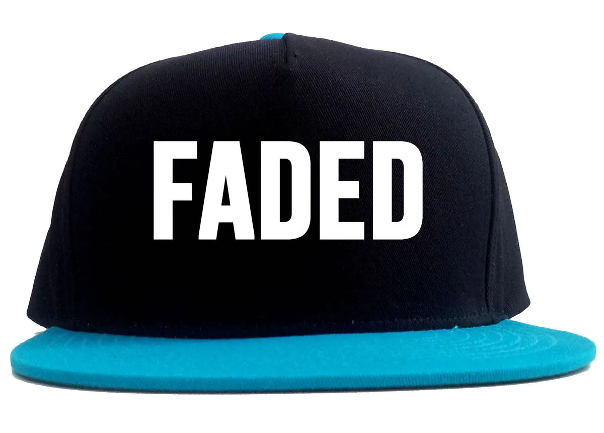 Faded Marijuana Weed Print 2 Tone Snapback Hat