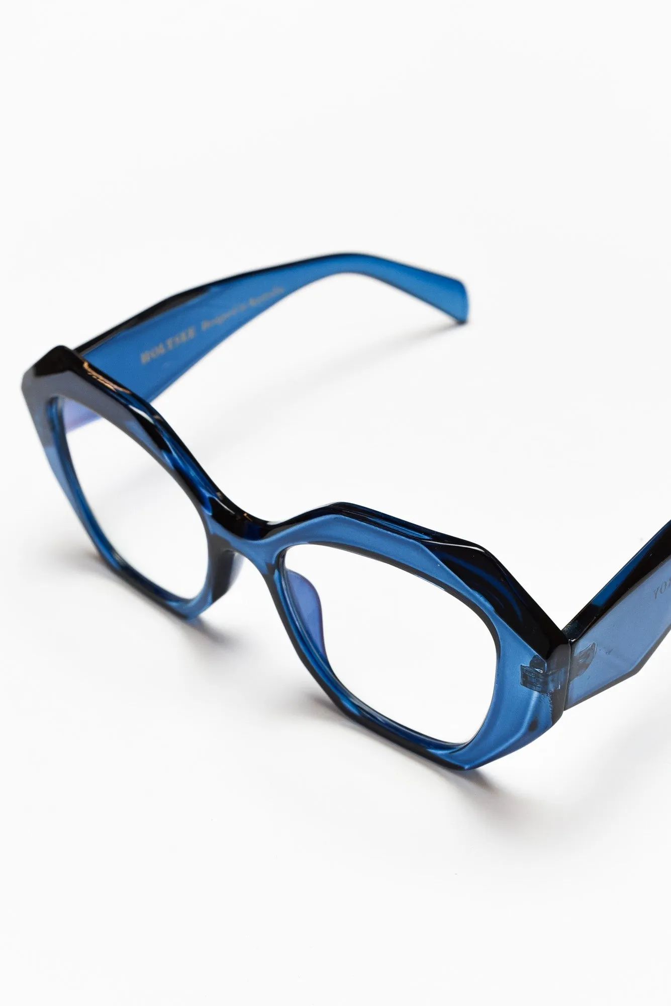 Fitzroy Navy Oversized Reading Glasses