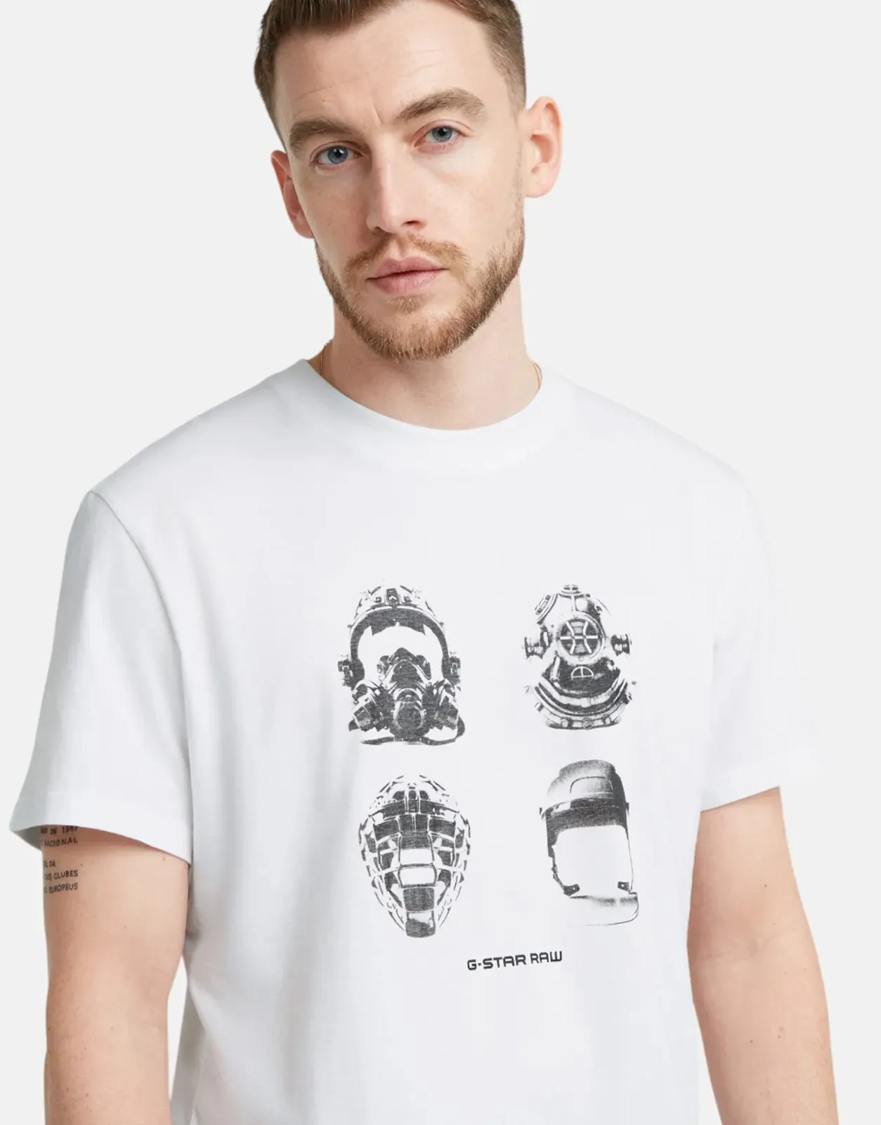 G-Star RAW Masks Graphic White T-Shirt