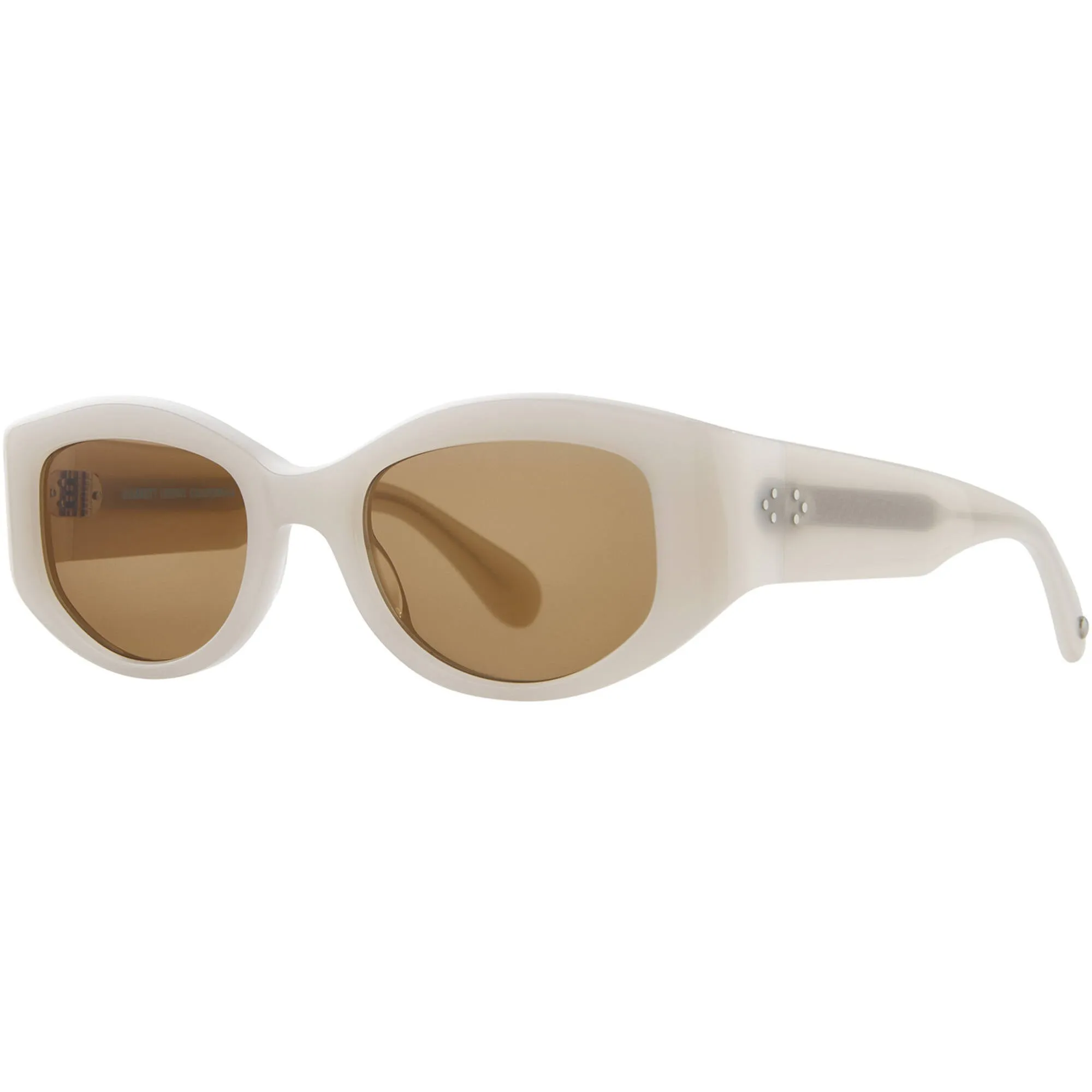 Garrett Leight Women's Sunglasses - Ecru Acetate Cat Eye Frame | RETRO BIGGIE ECRU/MAG