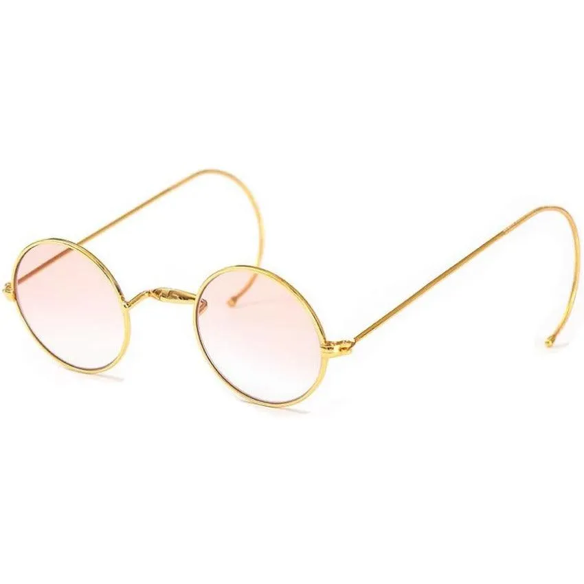 Gradient Tint Round Wire Rim Sunglasses A2139