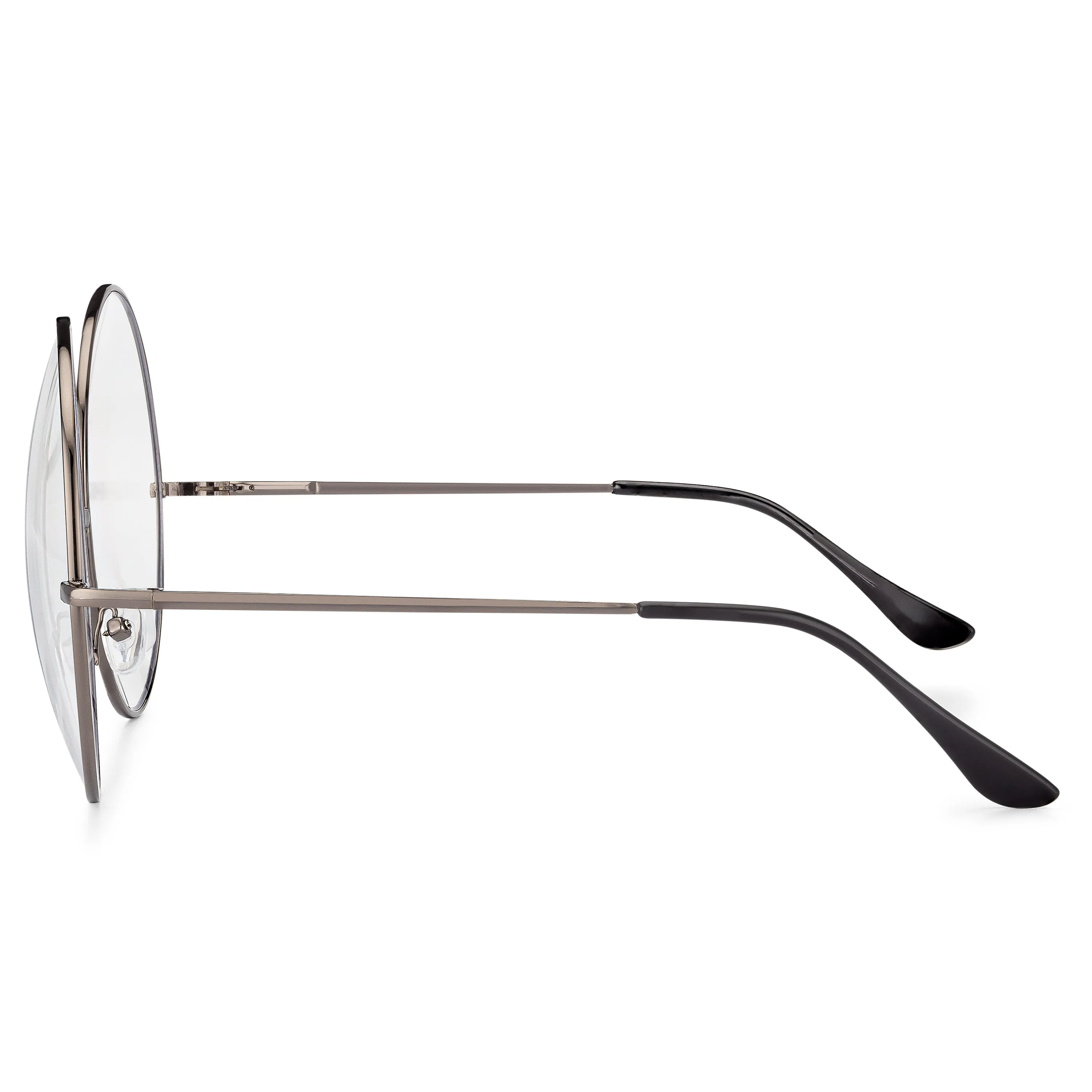 grinderPUNCH - XXL Super Oversized Glasses Round Circle Frame Clear Lens