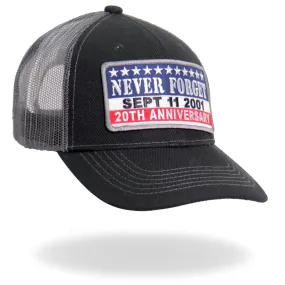 GSH1038 9-11 Never Forget Truckers Hat Snap Back Adjustable with a Flat or Curved Bill