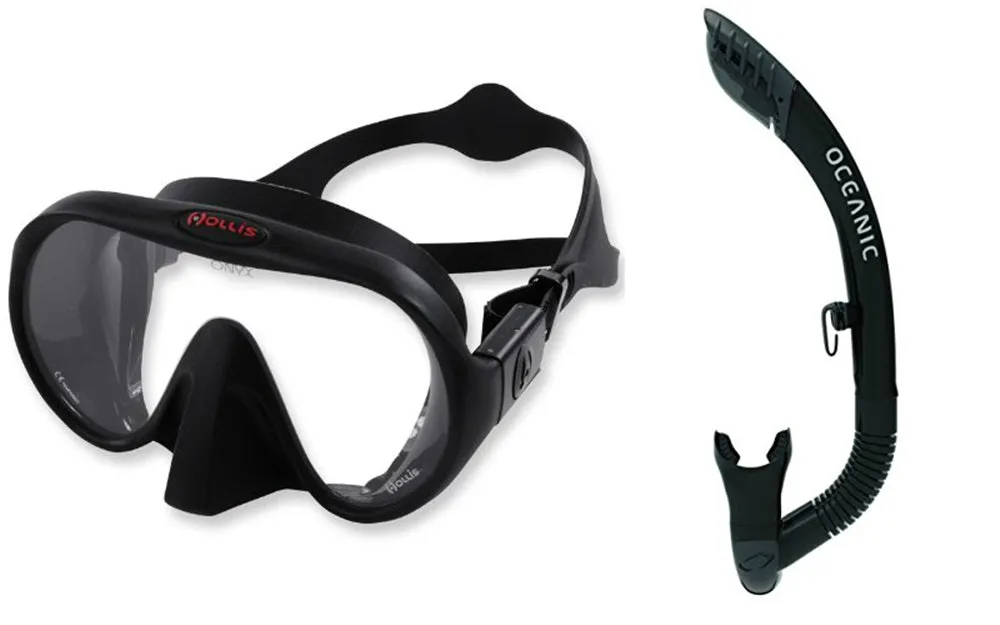 Hollis M1 Frameless Mask & Oceanic Ultra-Dry 2 Snorkel