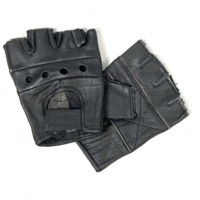 Hot Leathers Fingerless Leather Gloves