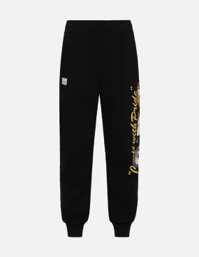 Hyottoko Festival Print Regular Fit Sweatpants