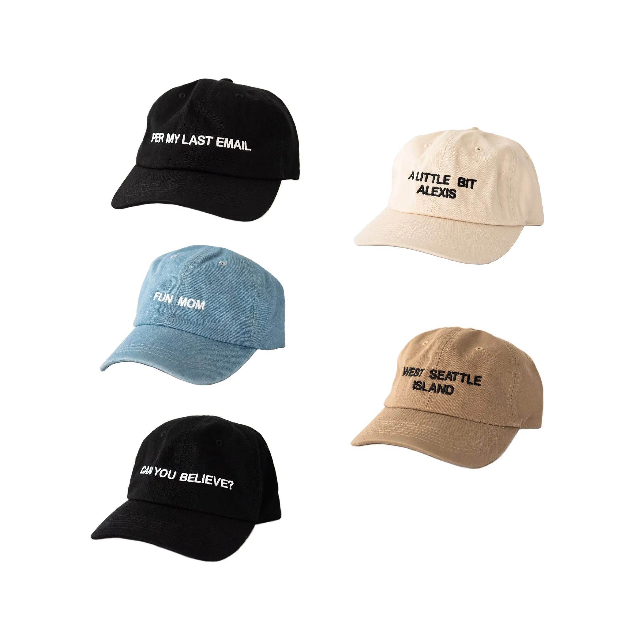 Intentionally Blank Slogan Baseball Caps