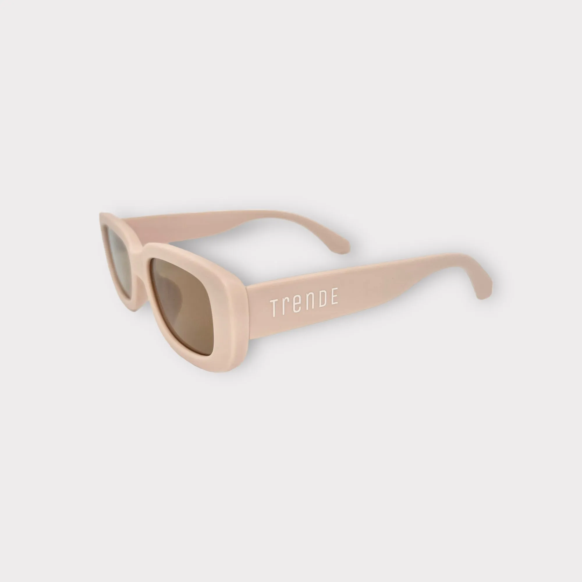 Kids 'Square Retro' Sunglasses - Soft Pink (UV400)