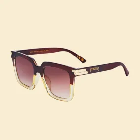 Mahogany/Nude Luxe Fallon Sunglasses {clearance}