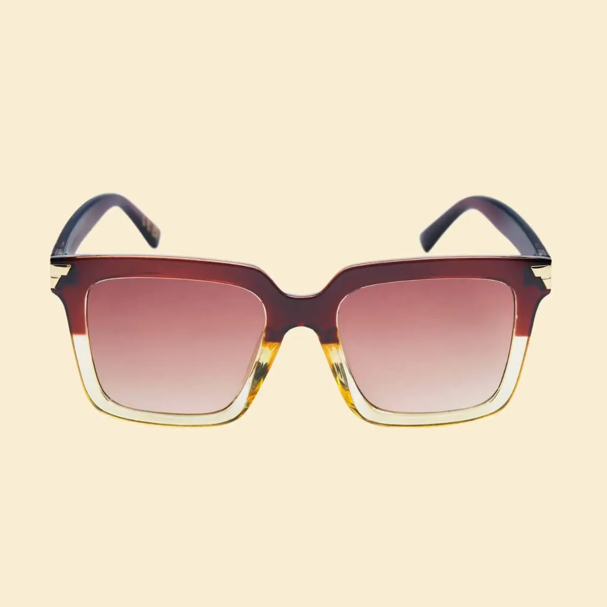 Mahogany/Nude Luxe Fallon Sunglasses {clearance}