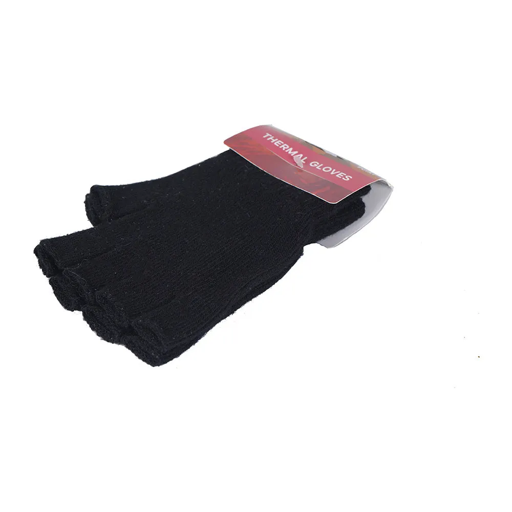 Mens Thermal Black Fingerless Magic