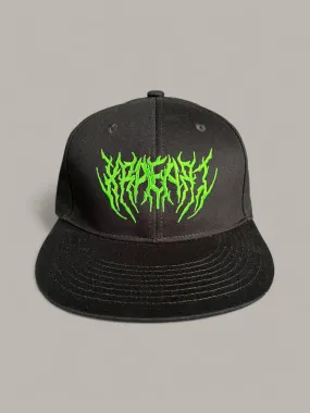 METAL LOGO Neon Green Embroidered Snapback