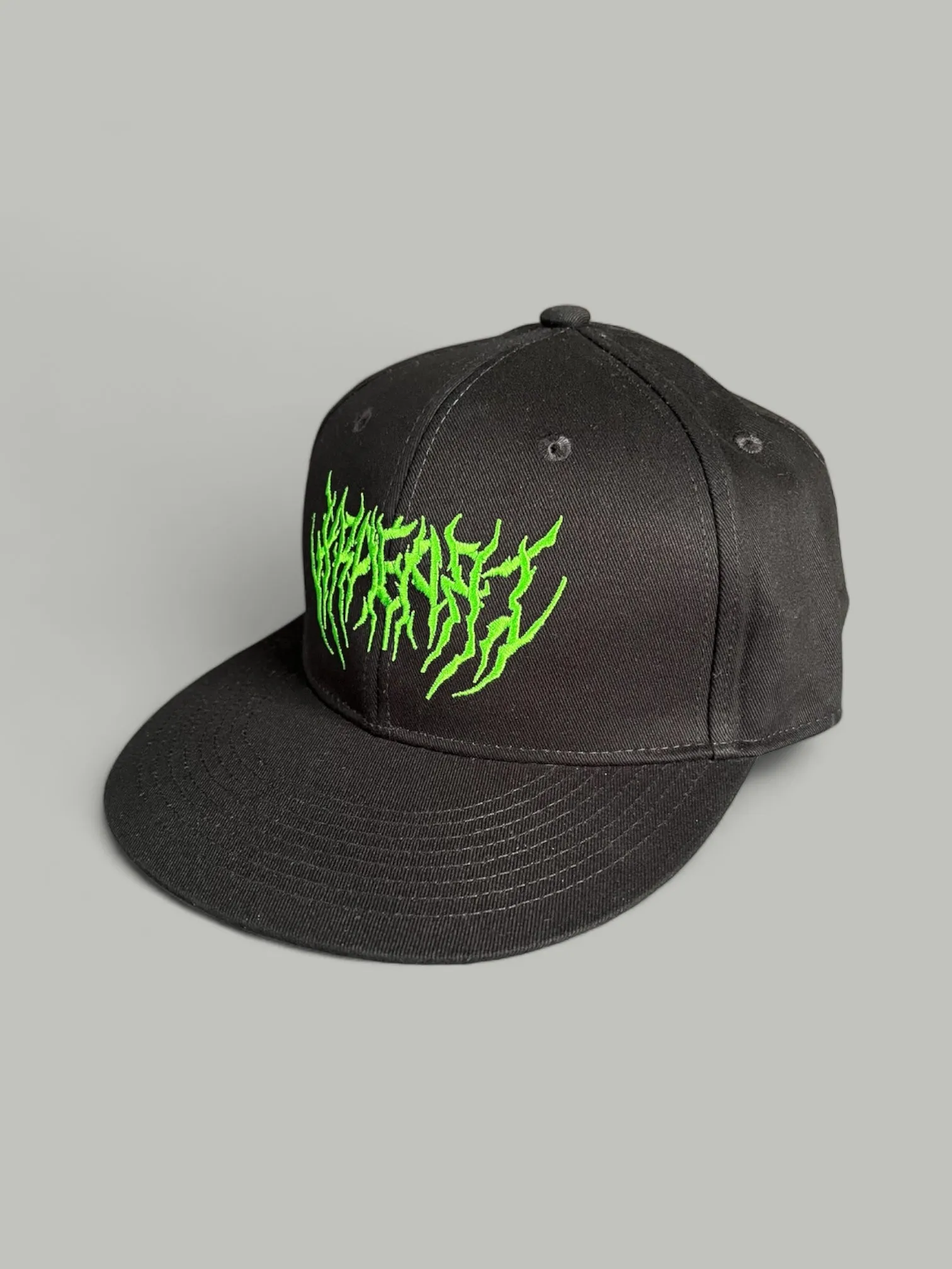 METAL LOGO Neon Green Embroidered Snapback