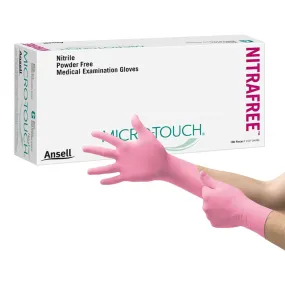 Micro-Touch® NitraFree™ Nitrile Exam Glove, Extra Small, Pink