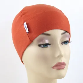 Orange Plain Bold Beanies Hat