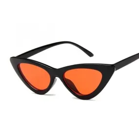 Orange Women Sexy Retro Small Cat Eye Sunglasses