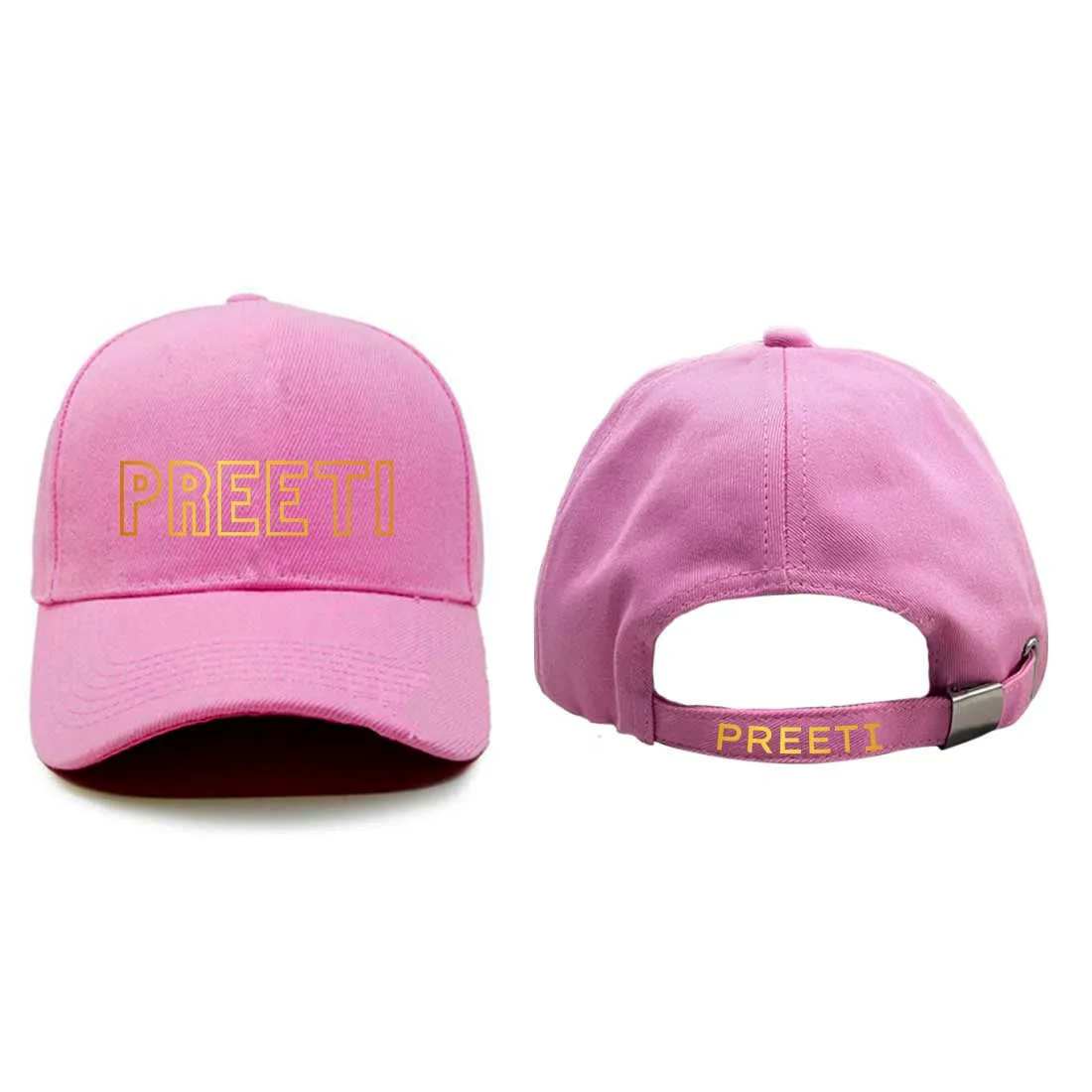 Pink Caps for Women Ladies - Add Name