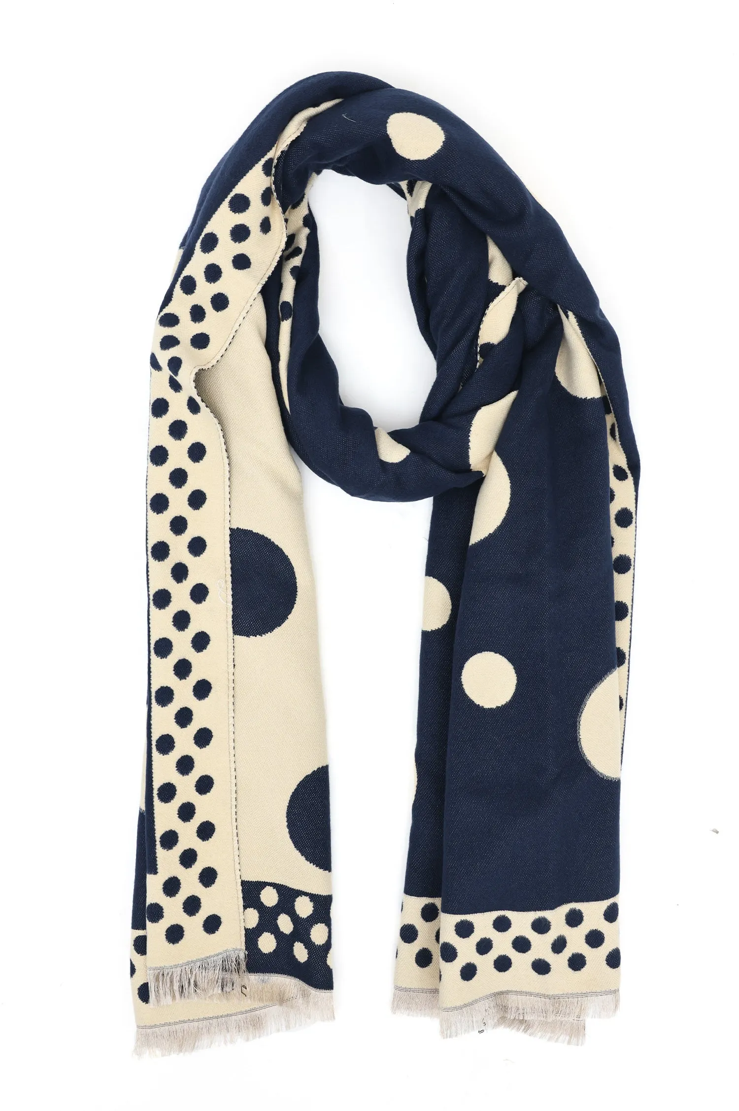 POLKA HARMONY SCARF-NAVY