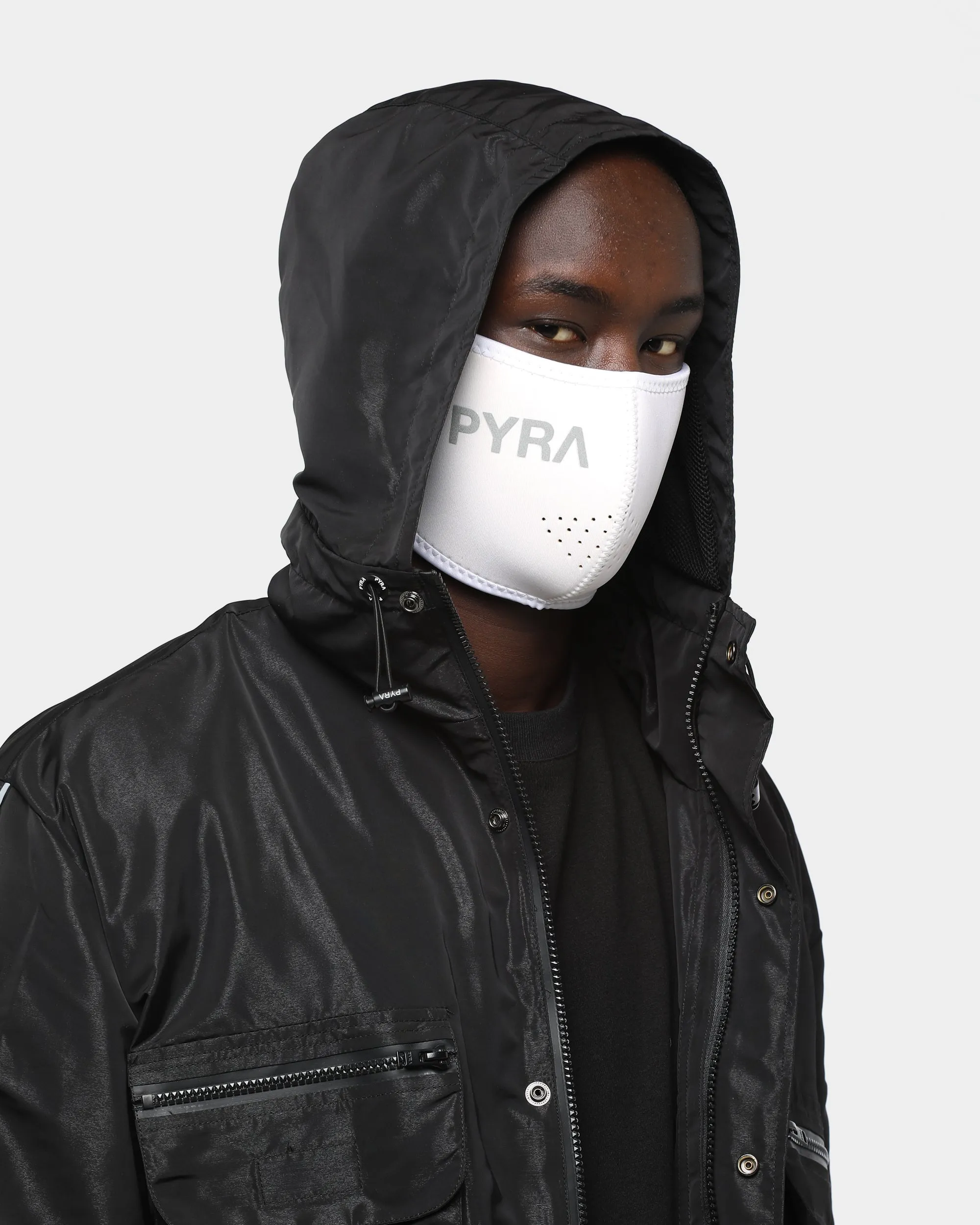 PYRA Men's Neoprene Guard Face Mask White