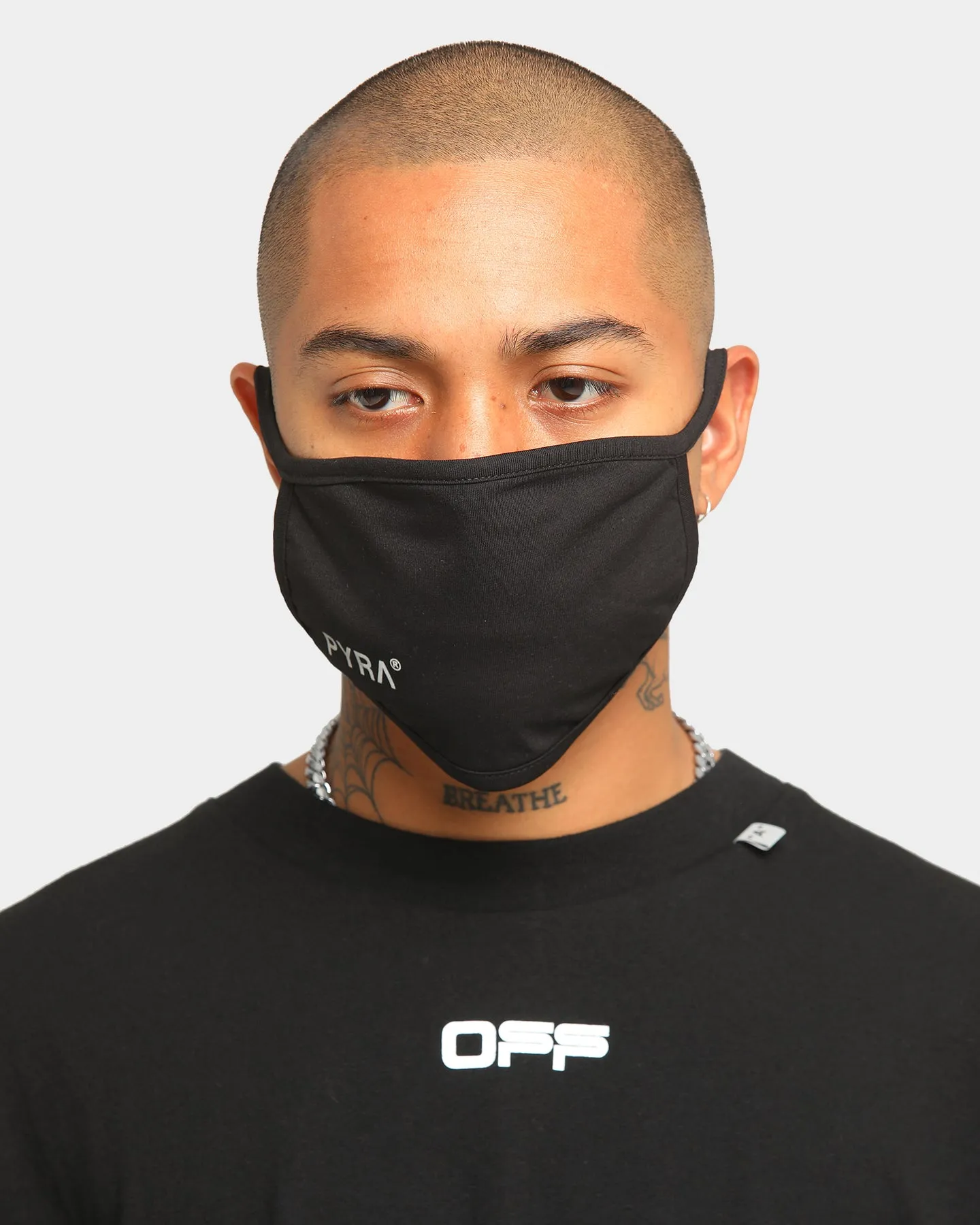 PYRA Reflective Logo Triple Layer Face Mask Black/3M