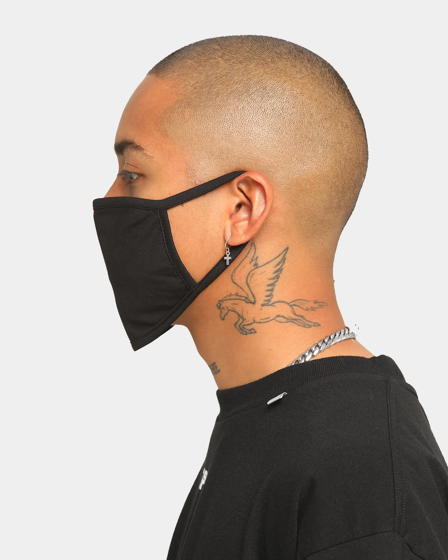 PYRA Reflective Logo Triple Layer Face Mask Black/3M