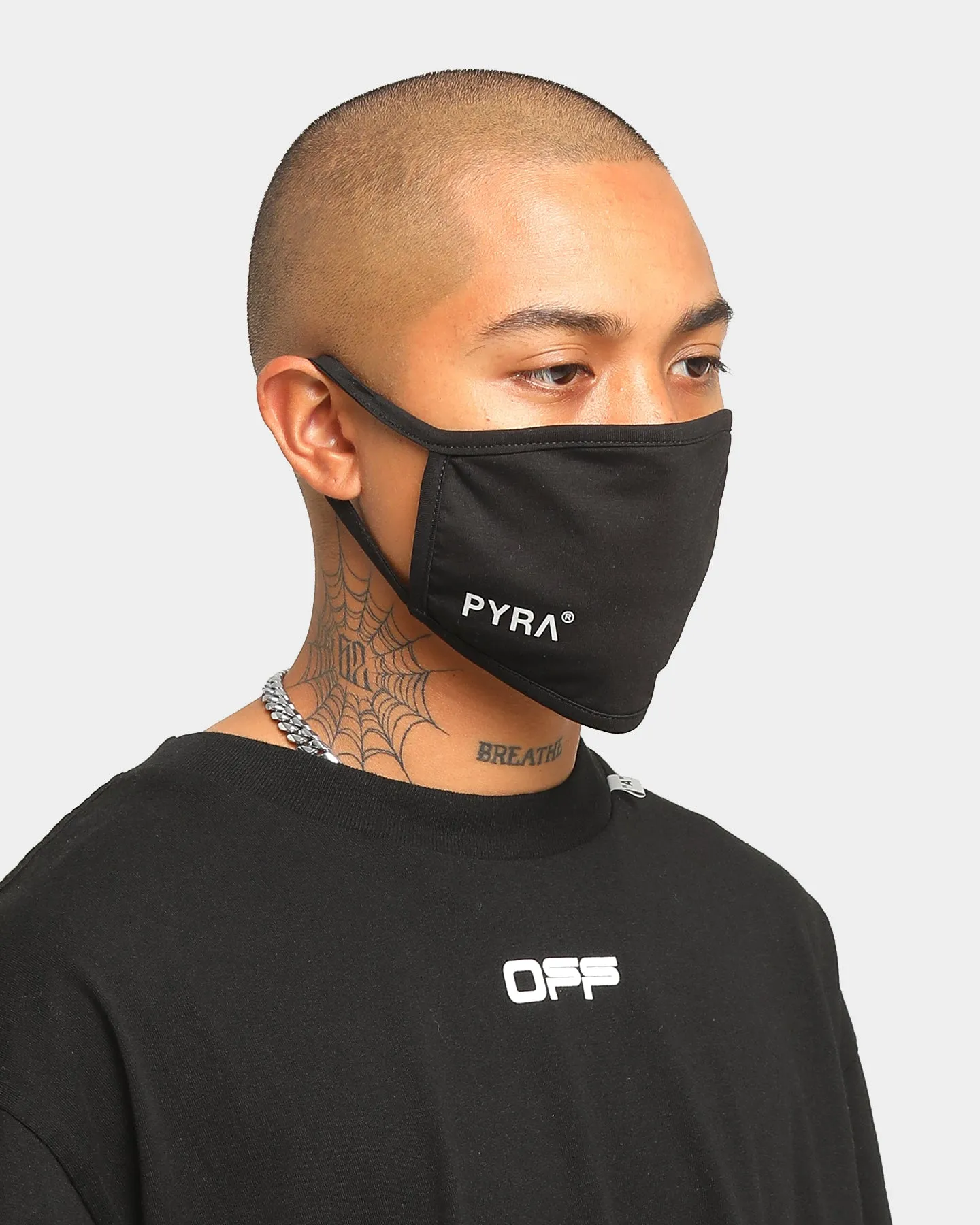 PYRA Reflective Logo Triple Layer Face Mask Black/3M