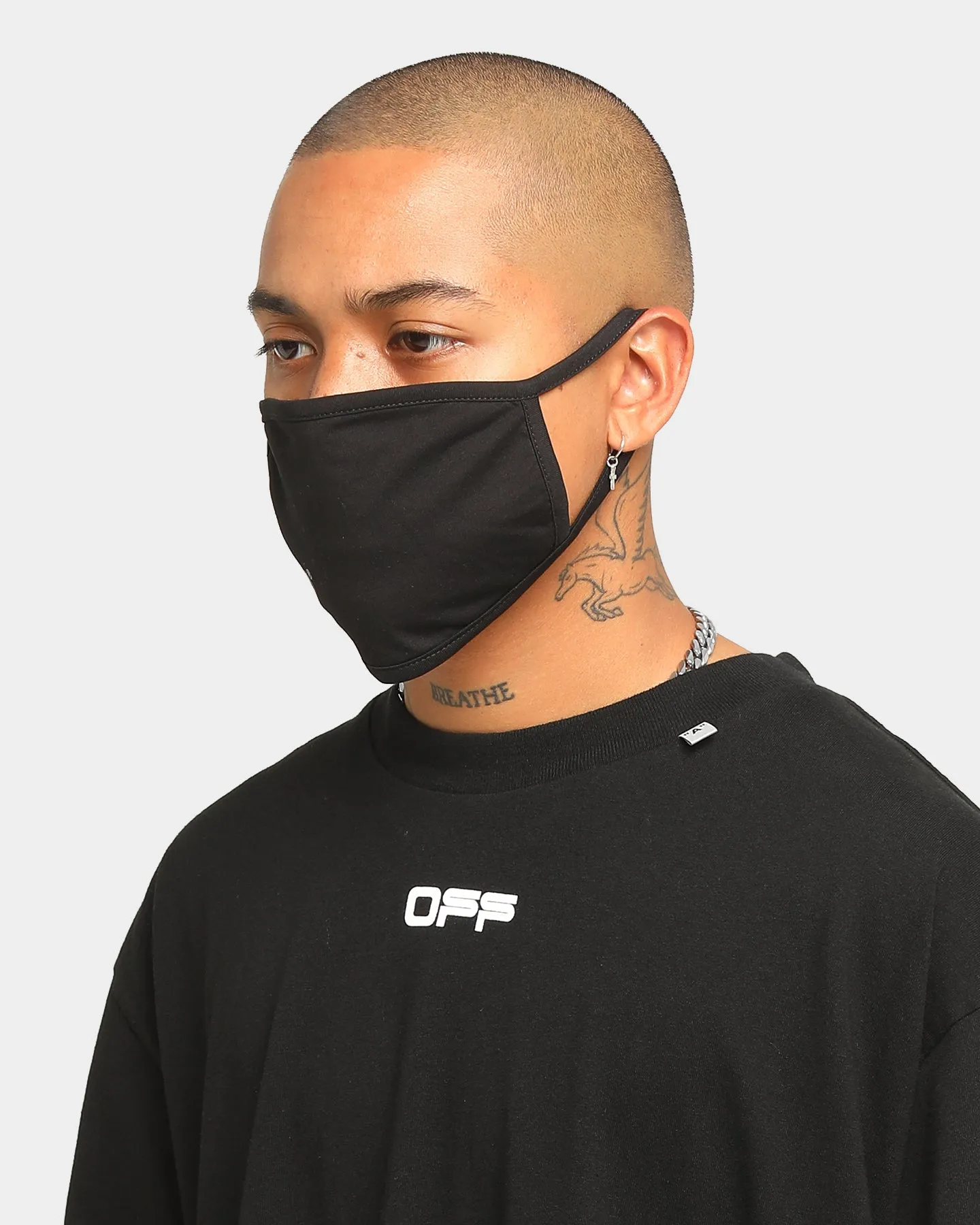 PYRA Reflective Logo Triple Layer Face Mask Black/3M