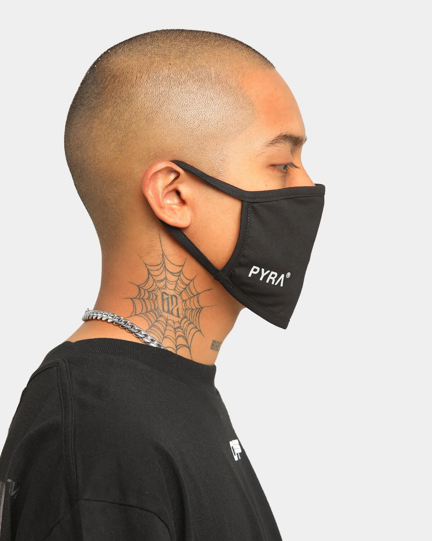 PYRA Reflective Logo Triple Layer Face Mask Black/3M