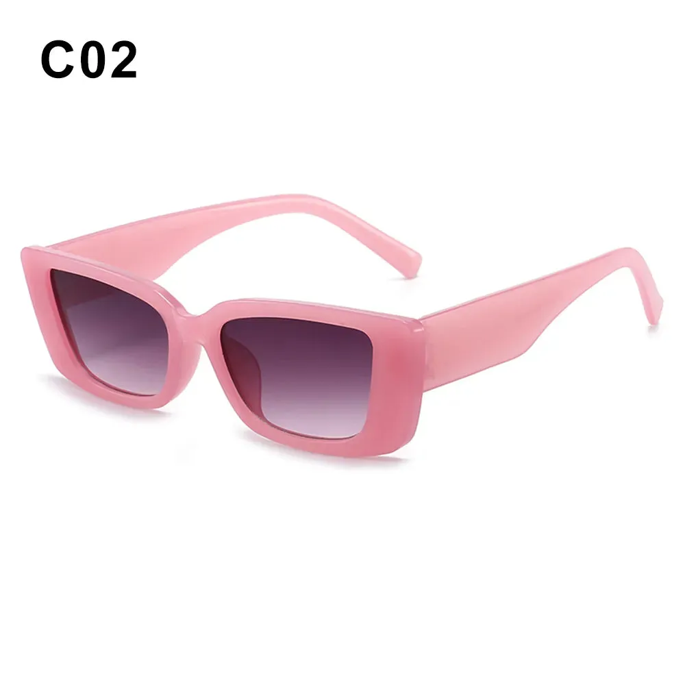 Rectangle Sunglasses for Women Retro Driving Glasses 90s Vintage Fashion Narrow Square Frame UV400 Protection Sunglasses