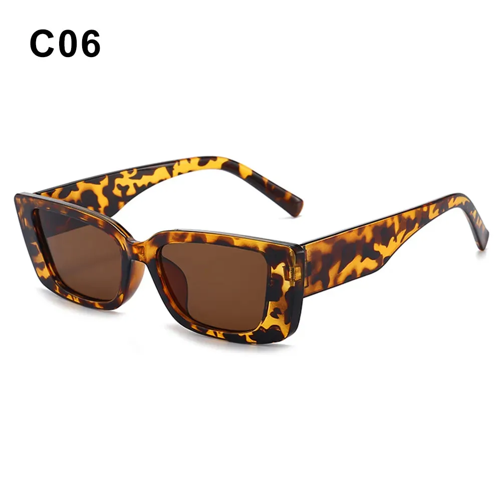 Rectangle Sunglasses for Women Retro Driving Glasses 90s Vintage Fashion Narrow Square Frame UV400 Protection Sunglasses