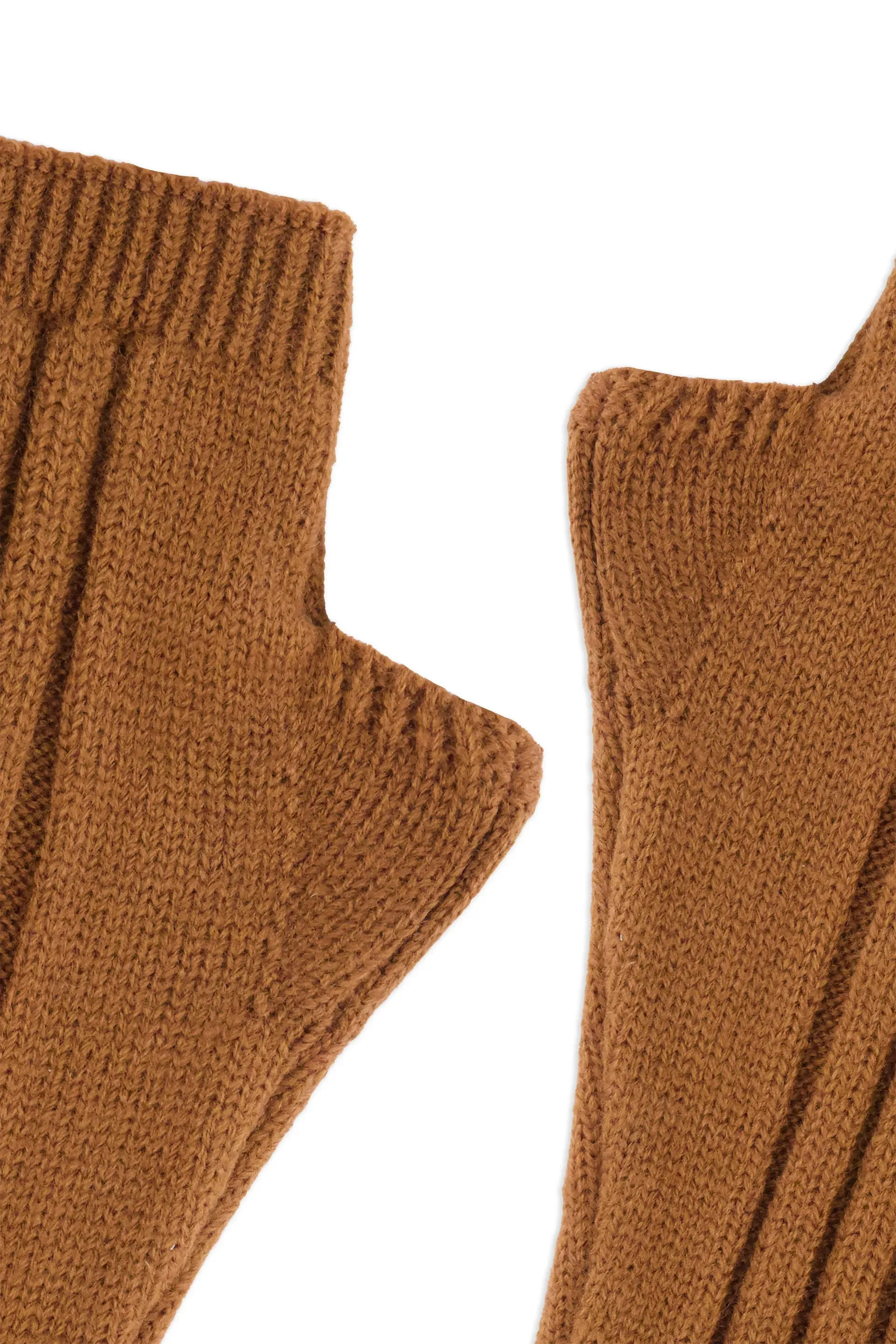 Rib Knit Fingerless Gloves