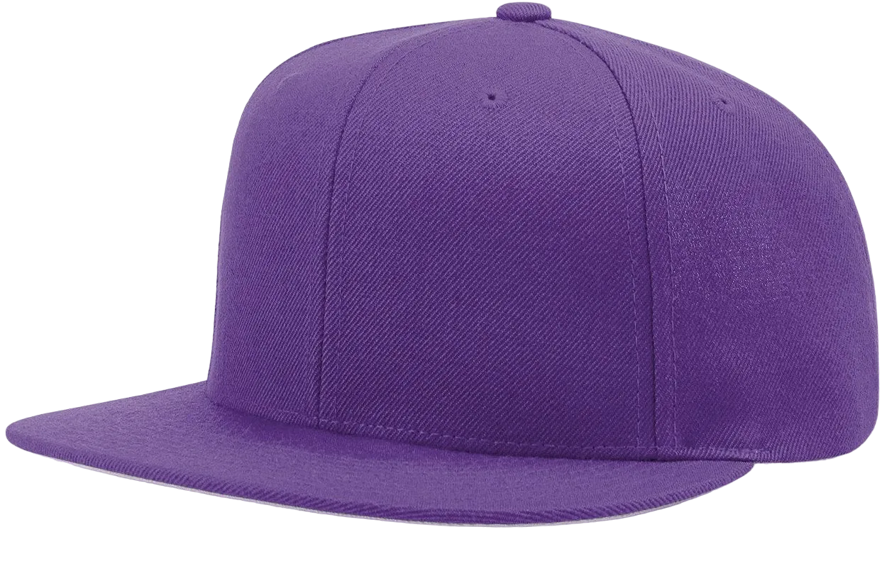 Richardson 510 Flatbill Snapback Cap Wool Blend Hat Hi-Profile Adjustable Snapback