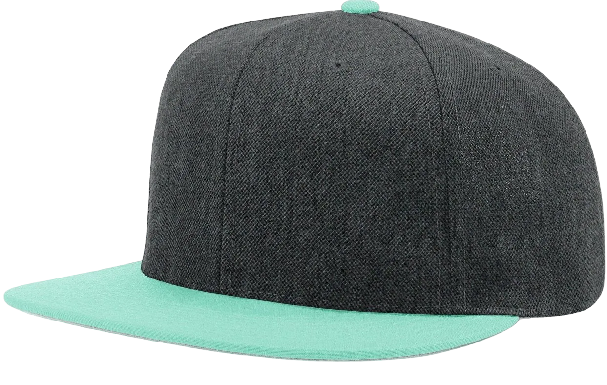 Richardson 510 Flatbill Snapback Cap Wool Blend Hat Hi-Profile Adjustable Snapback