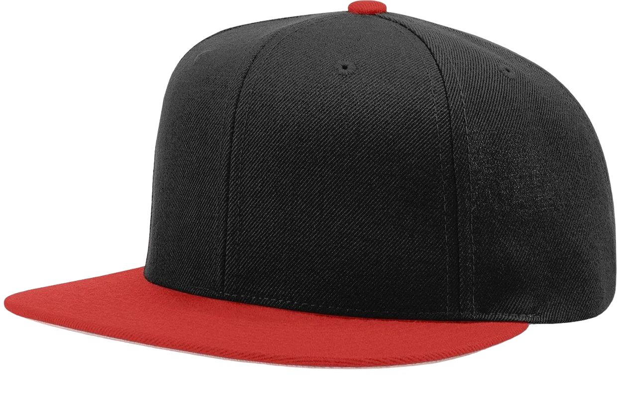 Richardson 510 Flatbill Snapback Cap Wool Blend Hat Hi-Profile Adjustable Snapback