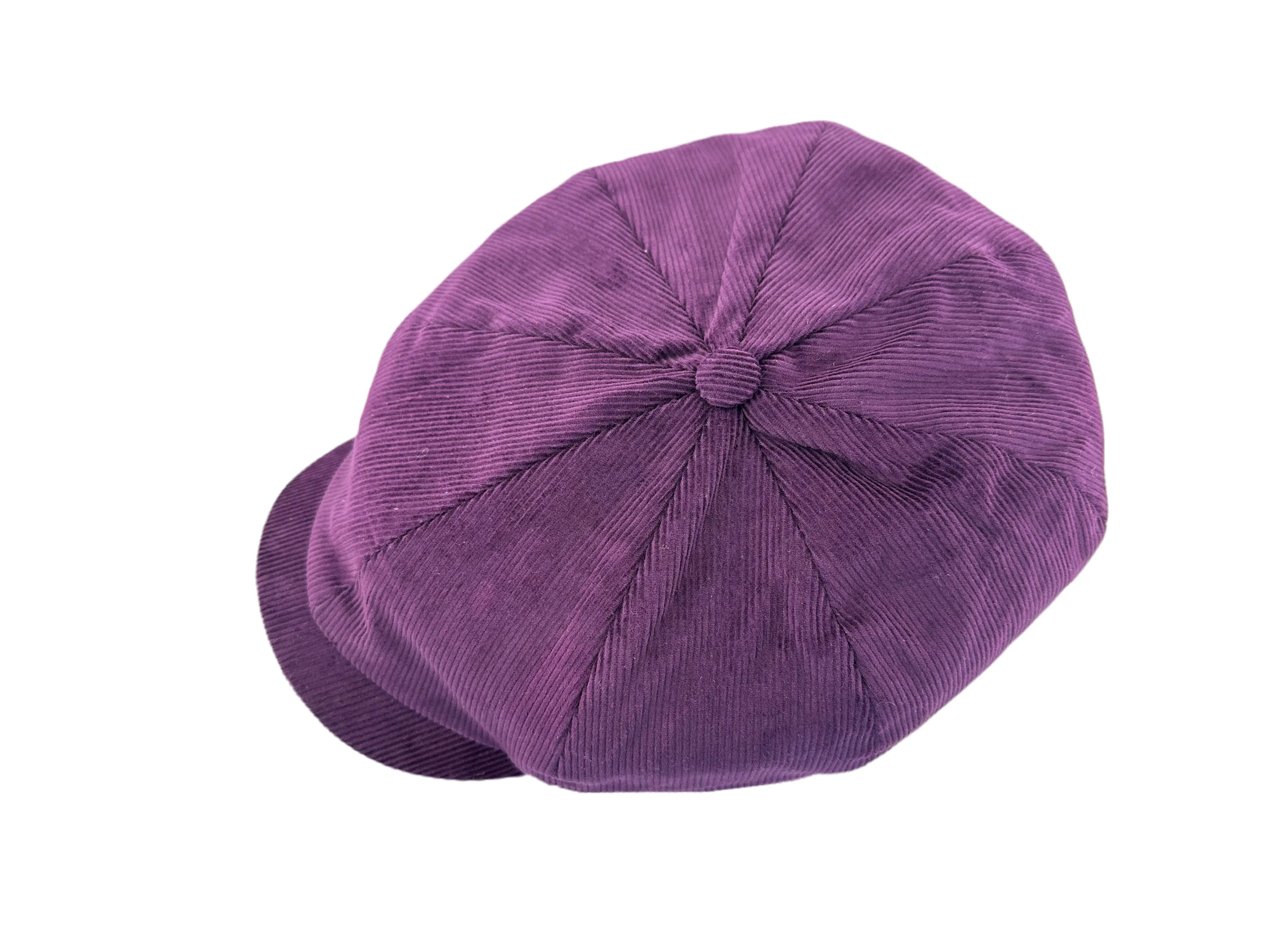 Royal Crown Edition Needlecord "Brooklyn" Newsboy - Purple by Laird Hatters