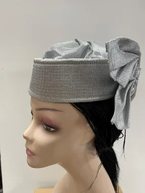 Silver Aso Oke Cap/Zara Cap