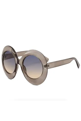 Smoke Oversized Oval Glasses