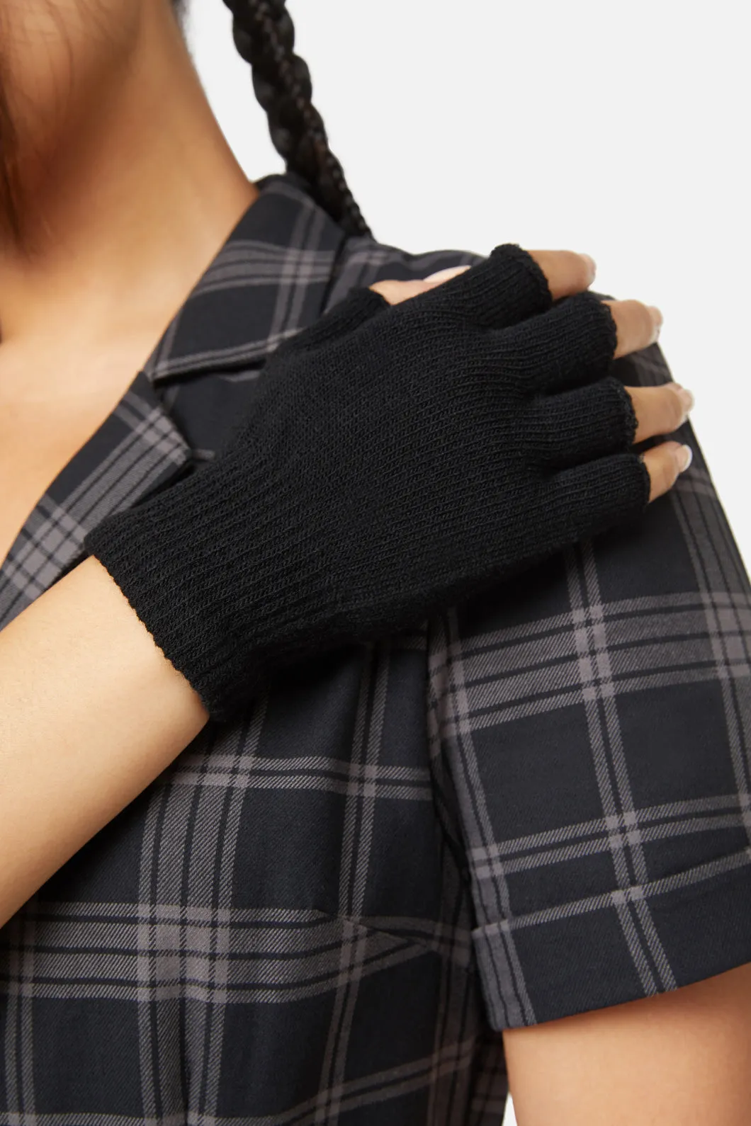 Solid Fingerless Gloves