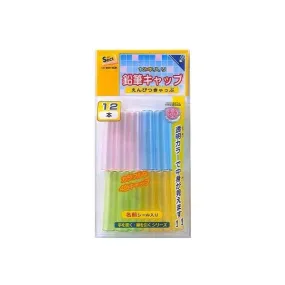 SUN-STAR 12 Pencil Caps Round Pen Caps Pencil Caps Transparent Pencil Caps Pen Sleeves Pen Caps Anti-Roll Pen Caps S5032903