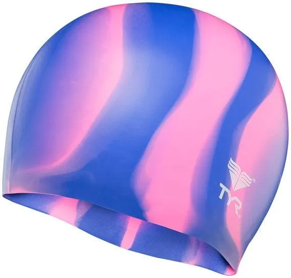 TYR Purple/Pink Silicone Swim Cap