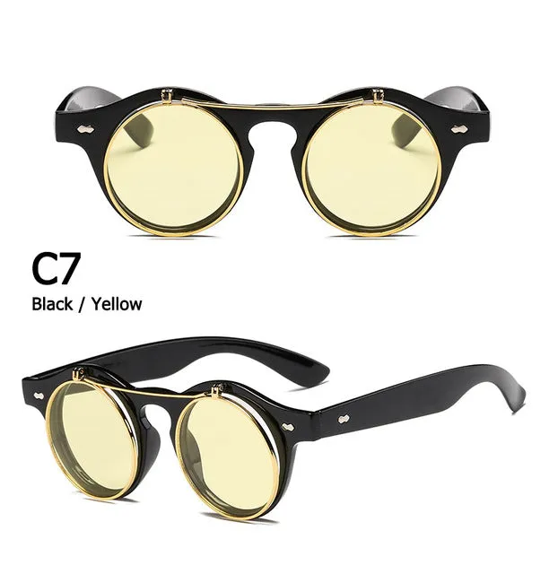 Vintage Round Retro SteamPunk Sunglasses