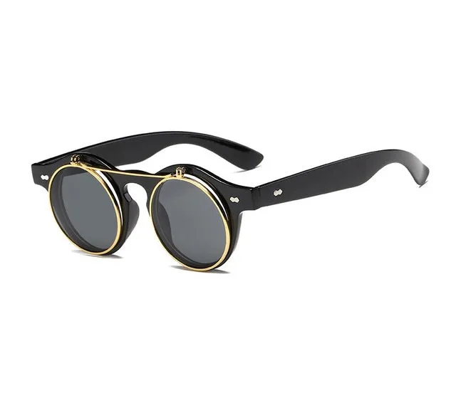 Vintage Round Retro SteamPunk Sunglasses