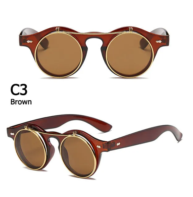 Vintage Round Retro SteamPunk Sunglasses