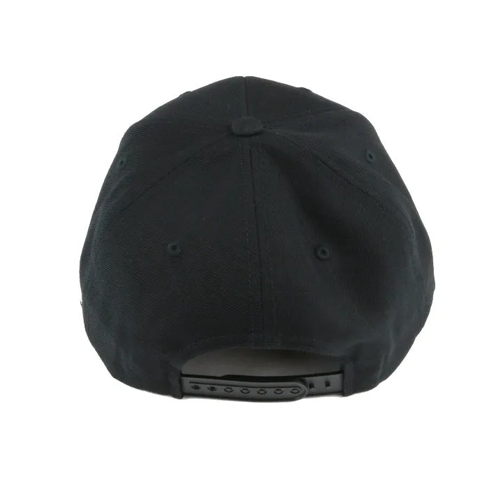 WHITE ON BLACK BOX LOGO SNAPBACK HAT