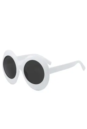 White Oversized Oval Glasses