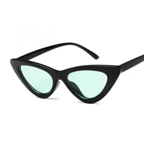 Women Sexy Retro Small Cat Eye Sunglasses White