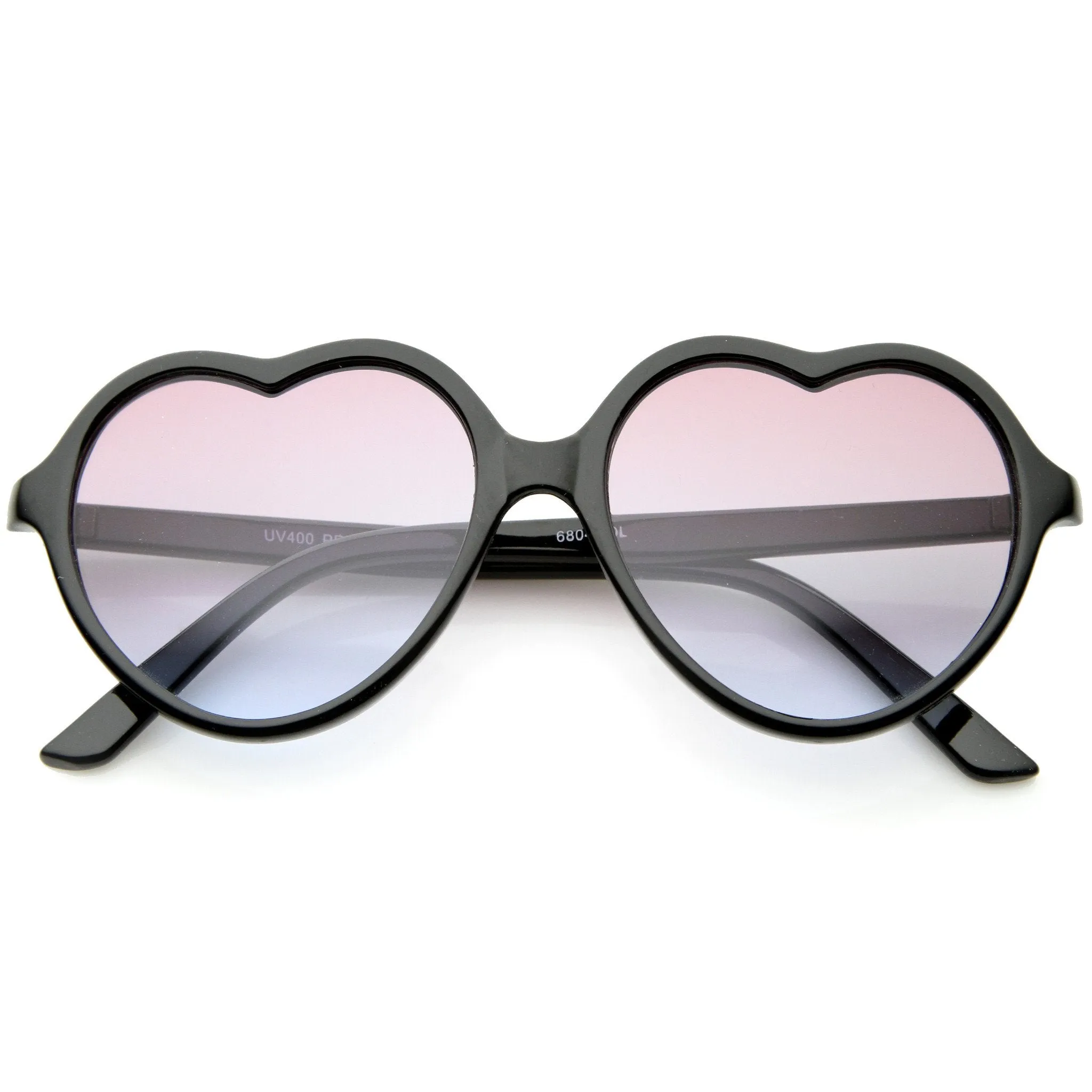 Women's Heart Shaped Gradient Lens Sunglasses A634